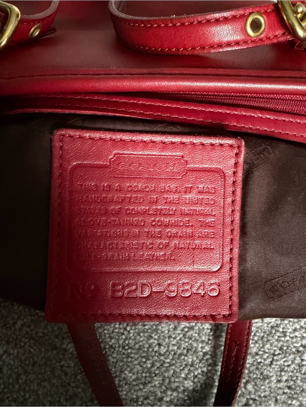 Vintage Coach Mini Market Tote Red - Picture 2 of 12